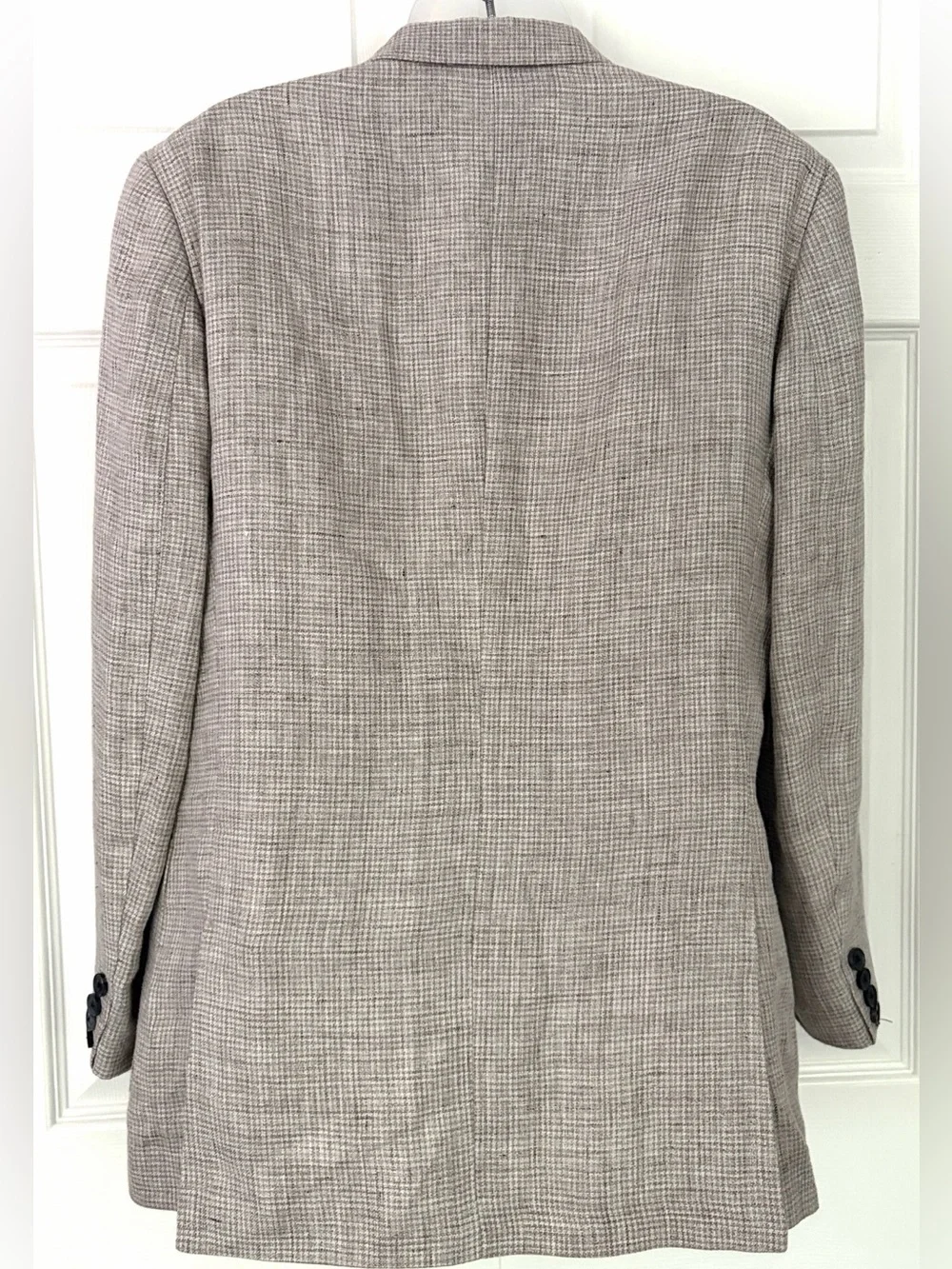 Reiss Blazer Angel Slim Fit Puppytooth Blazer Oatmeal Beige size 40